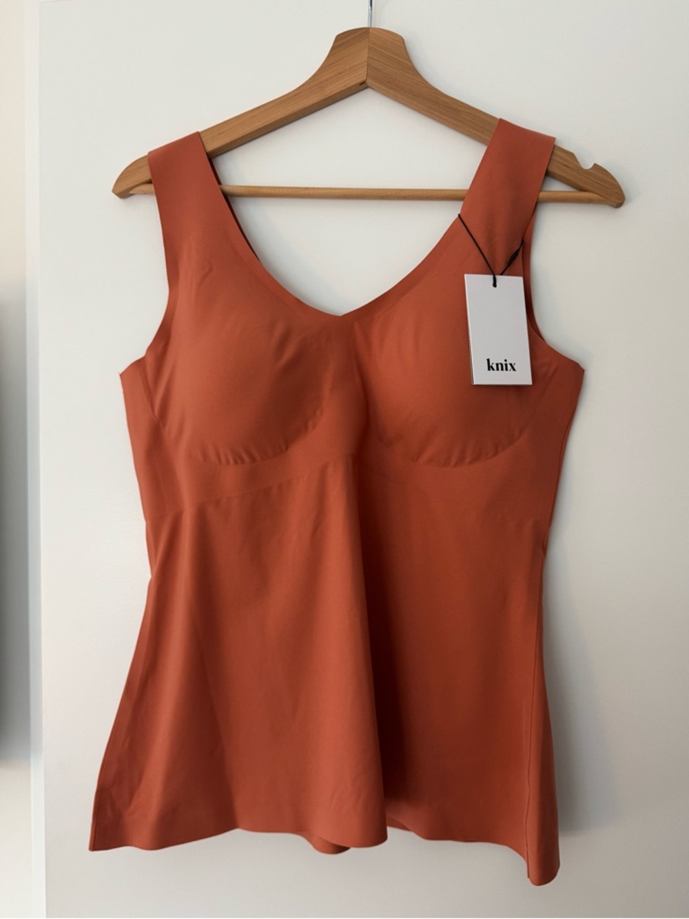 NWT Knix Luxe Lift Evolution Tank Top Removable Pads Terracotta